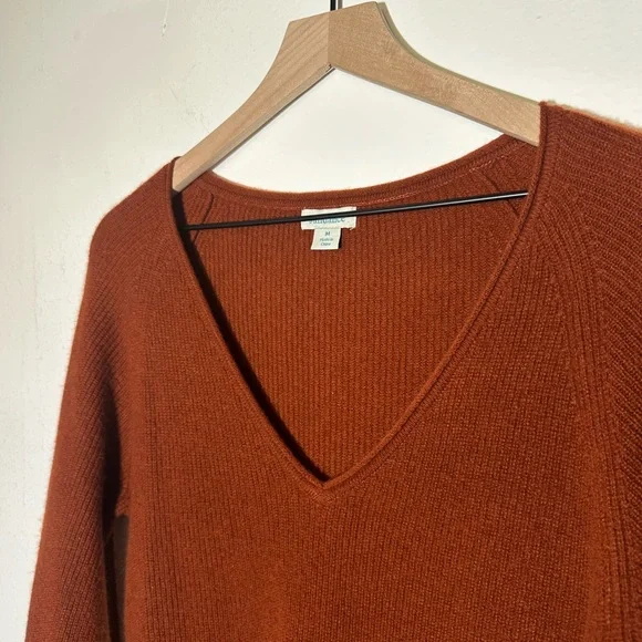 Sundance - V-Neck Sweater Dress in Rich Rust - Picture 8 of 8